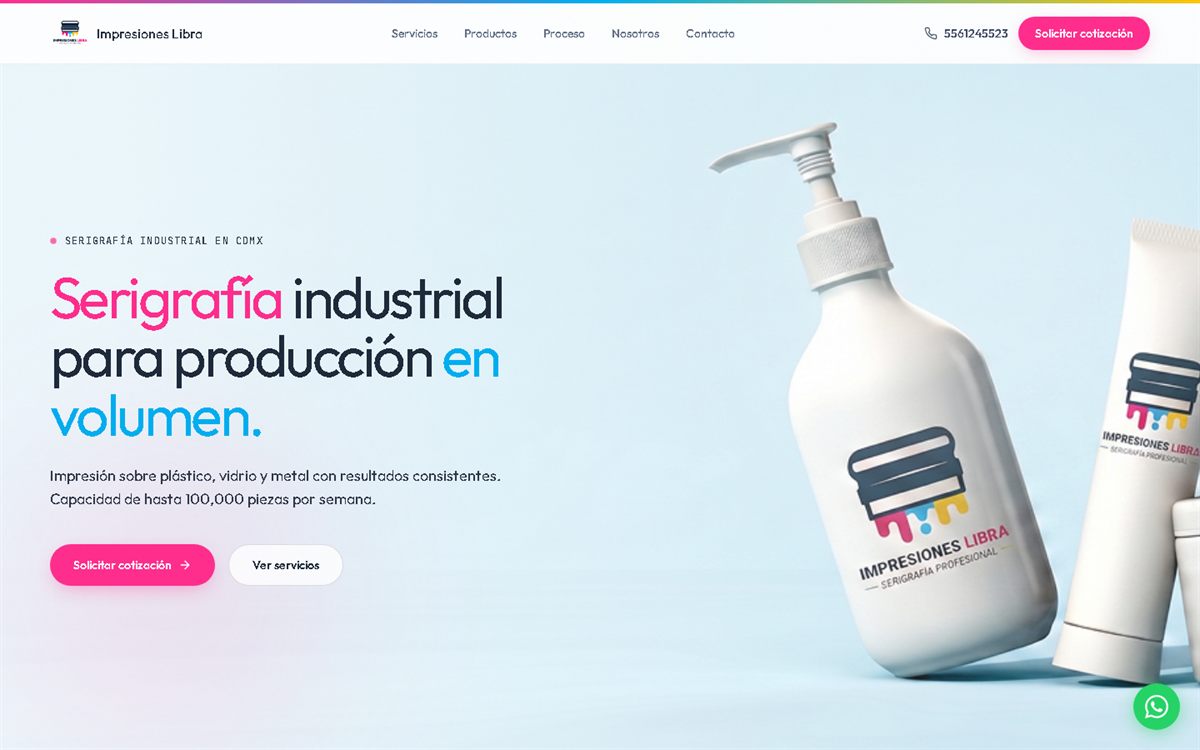 Sitio web de Impresiones Libra — imprenta y producción gráfica en México