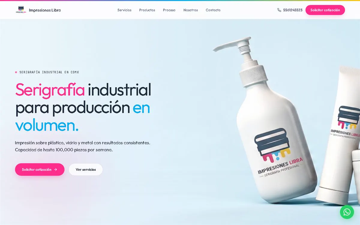Sitio web de Impresiones Libra — imprenta y producción gráfica en México