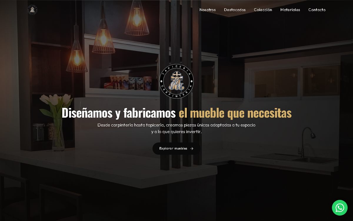 Sitio web de Mueblería JJ — diseño y fabricación de muebles a medida